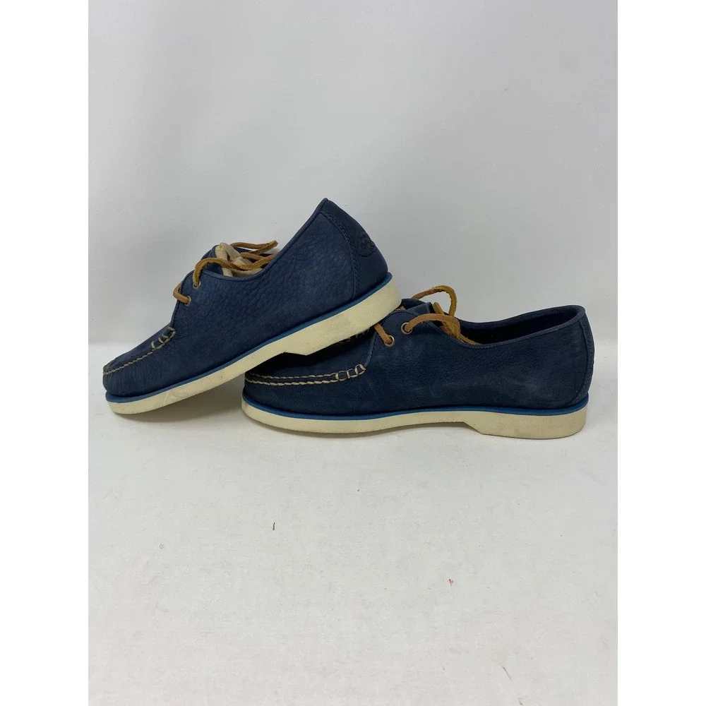 Sperry Top-Sider Mens Navy Blue Leather Boat Shoes STS17608 Wedge Sole 7.5 M
